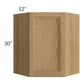 RTA Catalina Toffee 24" x 30" Wall Diagonal Corner Cabinet with 1 Decorative End Panel