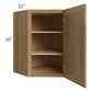 RTA Catalina Toffee 24" x 30" Wall Diagonal Corner Cabinet with 2 Decorative End Panels