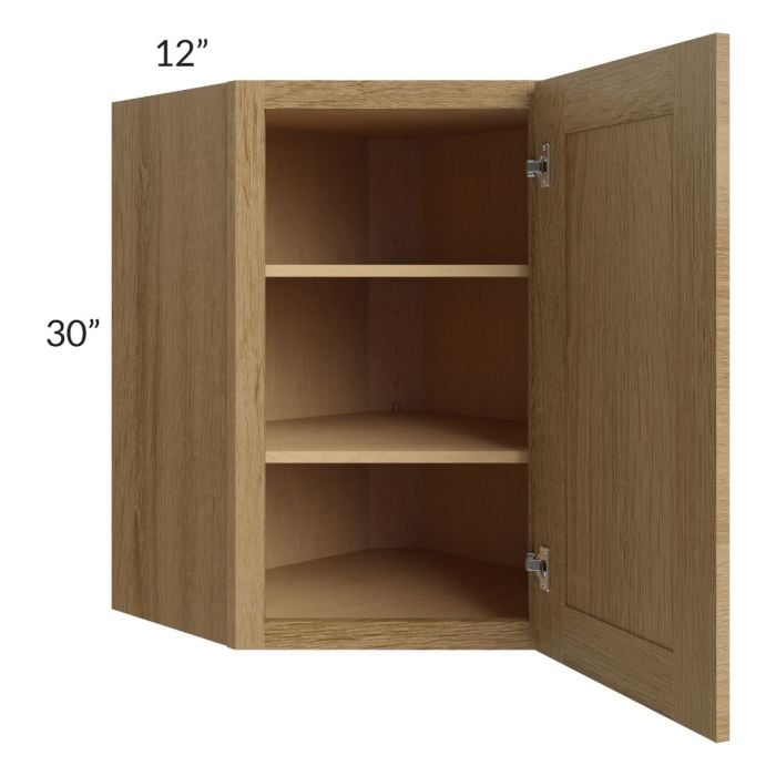 RTA Catalina Toffee 24" x 30" Wall Diagonal Corner Cabinet