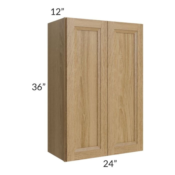 RTA Catalina Toffee 24" x 36" Wall Cabinet with 1 Decorative End Panel