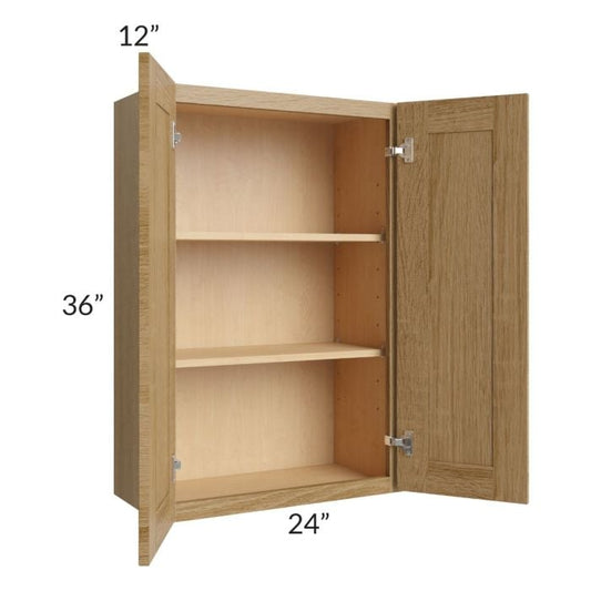 RTA Catalina Toffee 24" x 36" Wall Cabinet with 1 Decorative End Panel