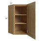 RTA Catalina Toffee 24" x 36" Wall Diagonal Corner Cabinet with 2 Decorative End Panels