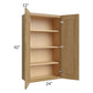 RTA Catalina Toffee 24" x 42" Wall Cabinet with 1 Decorative End Panel