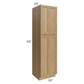 RTA Catalina Toffee 24" x 90" x 24" Wall Pantry Cabinet with 2 Decorative End Panels and 3 Roll Out Trays