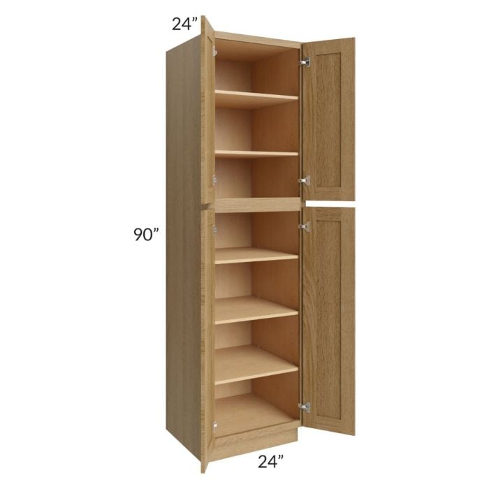 RTA Catalina Toffee 24" x 90" x 24" Wall Pantry Cabinet