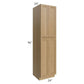 RTA Catalina Toffee 24" x 96" x 24" Wall Pantry Cabinet with 2 Decorative End Panels