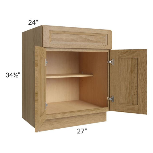 RTA Catalina Toffee 27" Base Cabinet with 2 Decorative End Panels