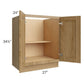RTA Catalina Toffee 27" Full Height Door Base Cabinet with 1 Roll Out Tray