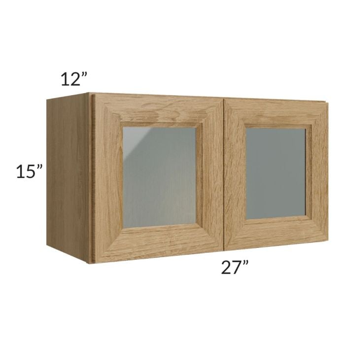 RTA Catalina Toffee 27" x 15" Decorative Wall Cabinet with 2 Decorative End Panels