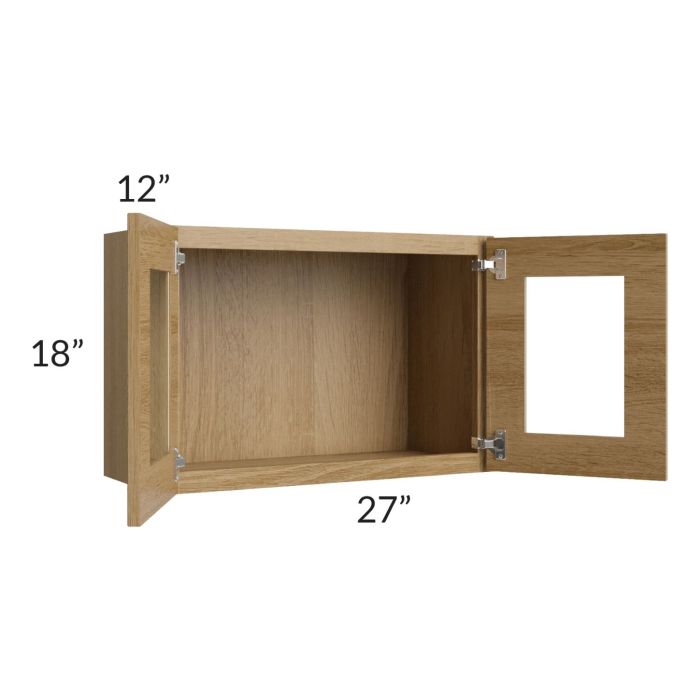 RTA Catalina Toffee 27" x 18" Decorative Wall Cabinet with 1 Decorative End Panel