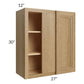 RTA Catalina Toffee 27" x 30" Wall Blind Cabinet with 1 Decorative End Panel