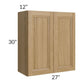 RTA Catalina Toffee 27" x 30" Wall Cabinet with 1 Decorative End Panel