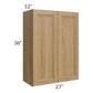 RTA Catalina Toffee 27" x 36" Wall Cabinet with 2 Decorative End Panels