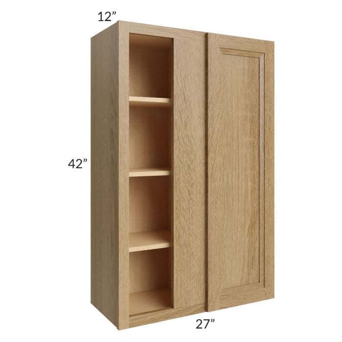 RTA Catalina Toffee 27" x 42" Wall Blind Cabinet with 1 Decorative End Panel