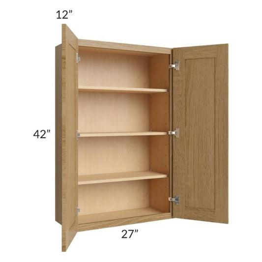 RTA Catalina Toffee 27" x 42" Wall Cabinet with 2 Decorative End Panels