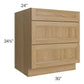 RTA Catalina Toffee 30" 3-Drawer Base Cabinet