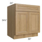 RTA Catalina Toffee 30" Base Cabinet (1 drawer) with 1 Decorative End Panel
