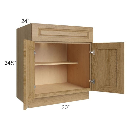 RTA Catalina Toffee 30" Base Cabinet (1 drawer) with 1 Decorative End Panel