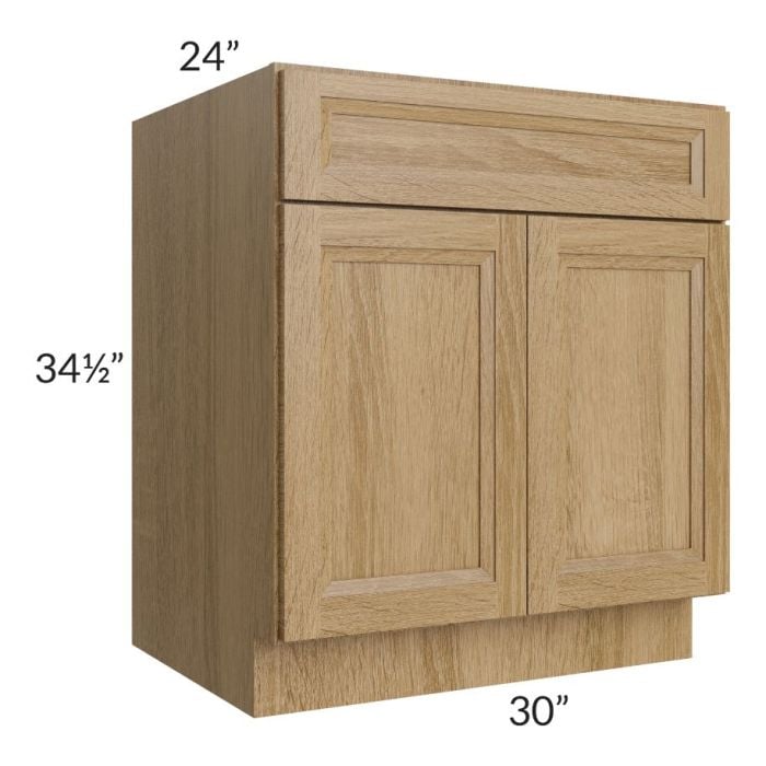 RTA Catalina Toffee 30" Base Cabinet (1 drawer) with 2 Decorative End Panels
