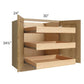 RTA Catalina Toffee 30" Full Height Base Cabinet with 3 Rollout Trays and 2 Decorative End Panels