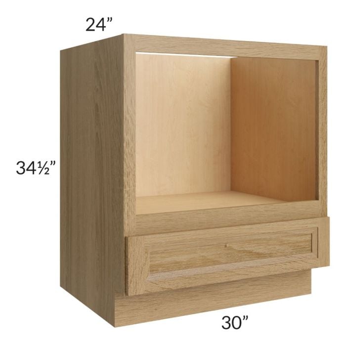 RTA Catalina Toffee 30" Microwave Base Cabinet with 1 Decorative End Panel