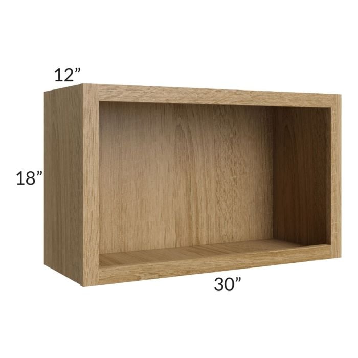 RTA Catalina Toffee 30" Wall Open Cabinet