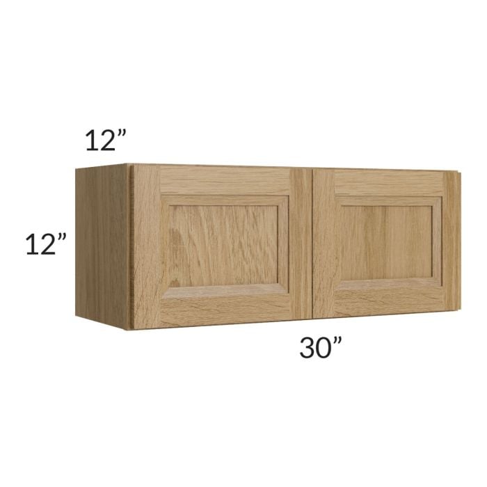 RTA Catalina Toffee 30" x 12" Wall Cabinet with 1 Decorative End Panel