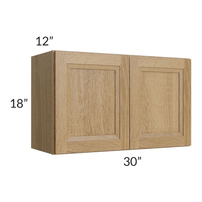 RTA Catalina Toffee 30" x 18" Wall Cabinet with 1 Decorative End Panel