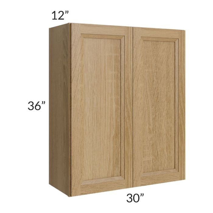 RTA Catalina Toffee 30" x 36" Wall Cabinet with 2 Decorative End Panels