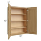 RTA Catalina Toffee 30" x 42" Wall Cabinet with 1 Decorative End Panel