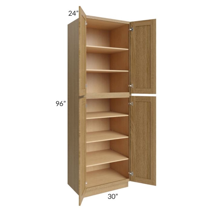 RTA Catalina Toffee 30" x 96" x 24" Wall Pantry Cabinet