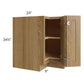 RTA Catalina Toffee 33" Lazy Susan Base Cabinet