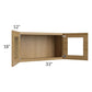 RTA Catalina Toffee 33" x 18" Decorative Wall Cabinet with 2 Decorative End Panels