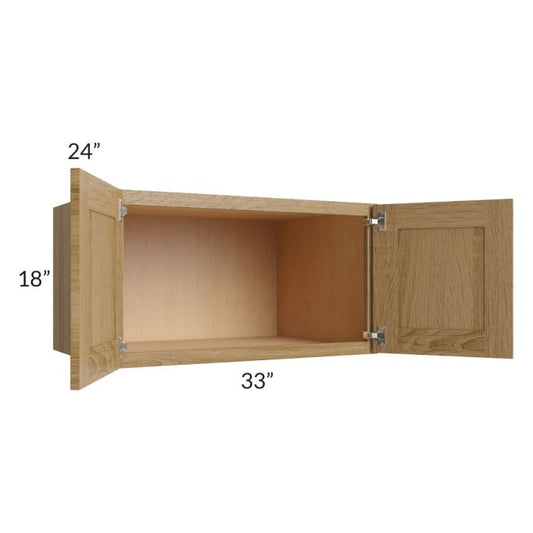 RTA Catalina Toffee 33" x 18" x 24" Wall Cabinet