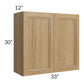 RTA Catalina Toffee 33" x 30" Wall Cabinet with 2 Decorative End Panels