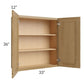 RTA Catalina Toffee 33" x 36" Wall Cabinet with 2 Decorative End Panels