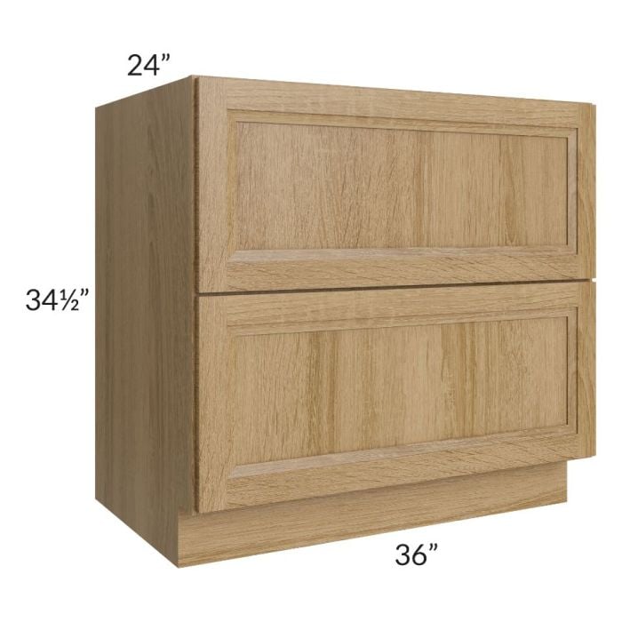 RTA Catalina Toffee 36" 2-Drawer Base Cabinet