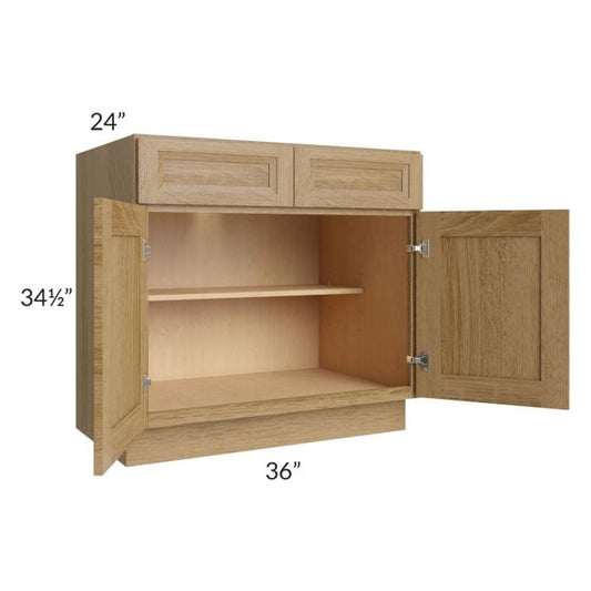 RTA Catalina Toffee 36" Base Cabinet with 1 Roll Out Tray