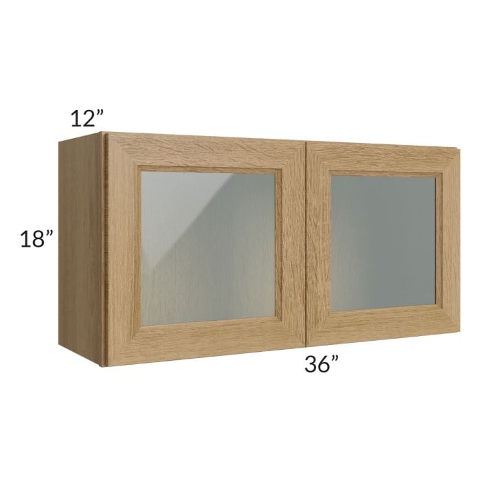 RTA Catalina Toffee 36" x 18" Decorative Wall Cabinet with 2 Decorative End Panels