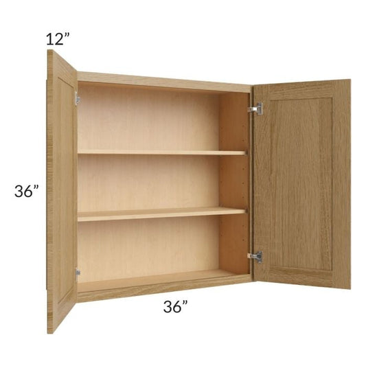 RTA Catalina Toffee 36" x 36" Wall Cabinet with 2 Decorative End Panels