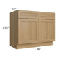 RTA Catalina Toffee 42" Base Cabinet with 1 Decorative End Panel