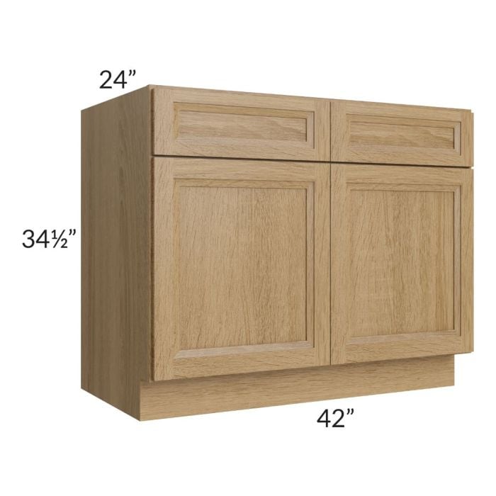 RTA Catalina Toffee 42" Base Cabinet with 2 Decorative End Panels