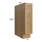RTA Catalina Toffee 9" Base Tray Cabinet with 1 Decorative End Panel