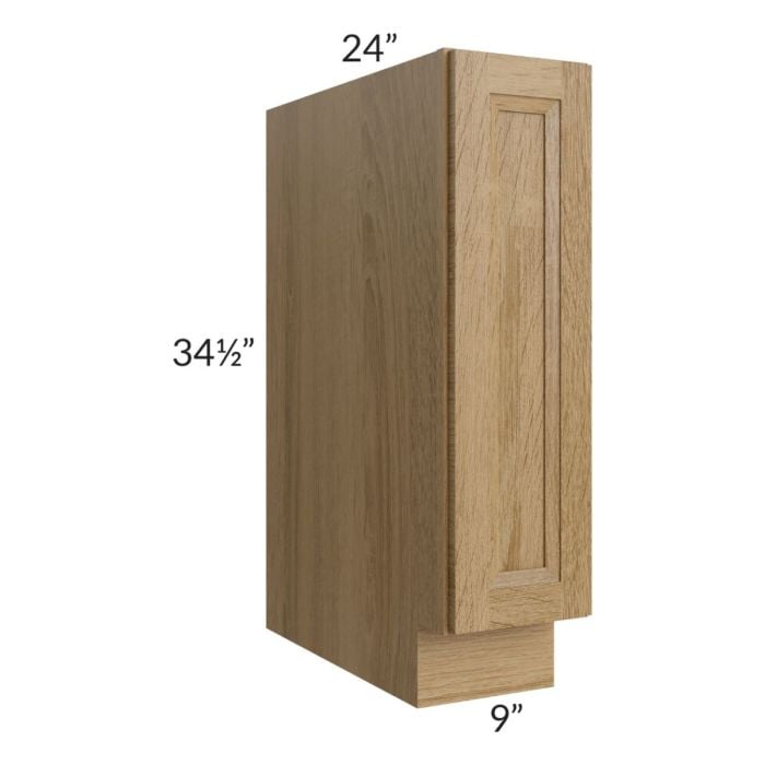 RTA Catalina Toffee 9" Base Tray Cabinet with 2 Decorative End Panels
