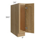 RTA Catalina Toffee 9" Base Tray Cabinet with 2 Decorative End Panels