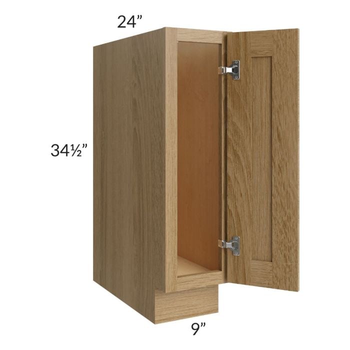 RTA Catalina Toffee 9" Base Tray Cabinet with 2 Decorative End Panels