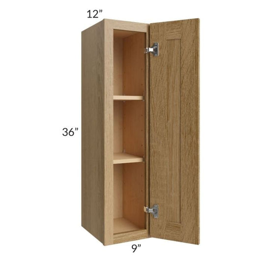 RTA Catalina Toffee 9" x 36" Wall Cabinet with 1 Decorative End Panel