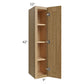 RTA Catalina Toffee 9" x 42" Wall Cabinet with 2 Decorative End Panels