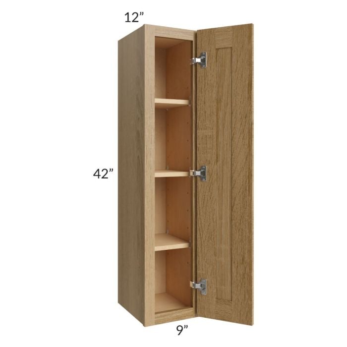 RTA Catalina Toffee 9" x 42" Wall Cabinet with 2 Decorative End Panels