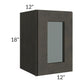 RTA Charcoal Grey Shaker 12" x 18" Decorative Wall Cabinet with 1 Decorative End Panel